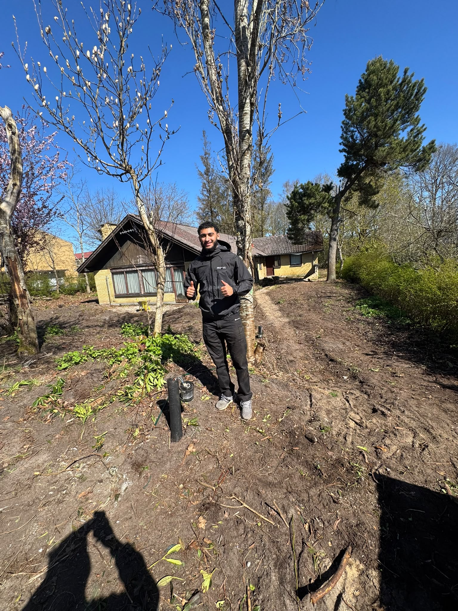 Klargjort område efter nedrivning